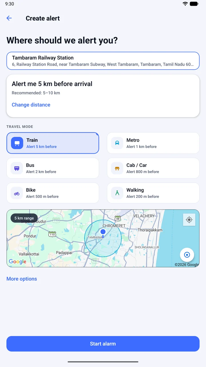 DHRUVA create alert screen